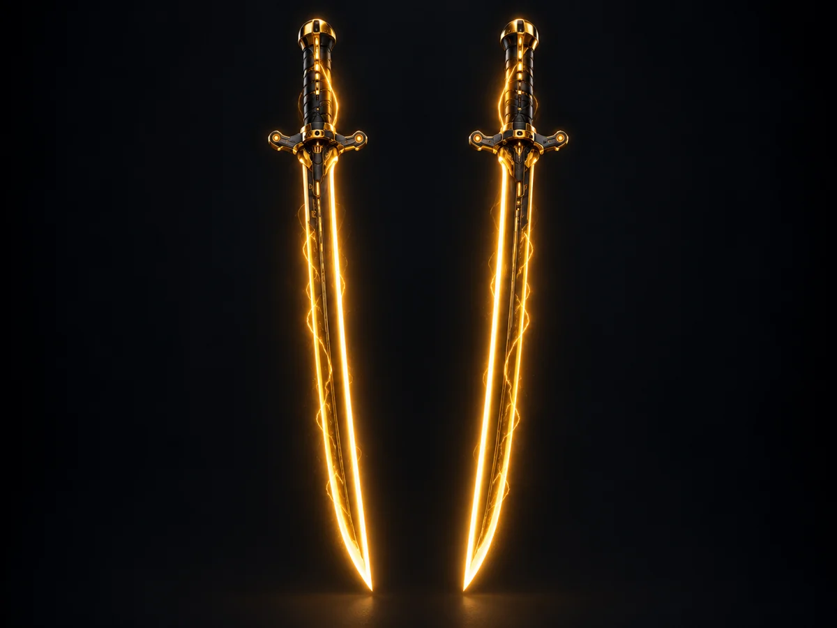 Vibro swords, twin set
