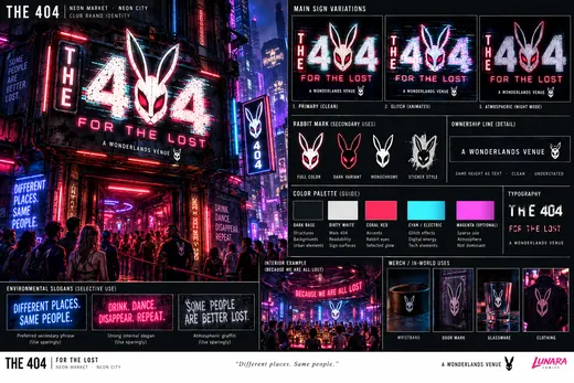 The 404: Club · the sign, the door, the floor