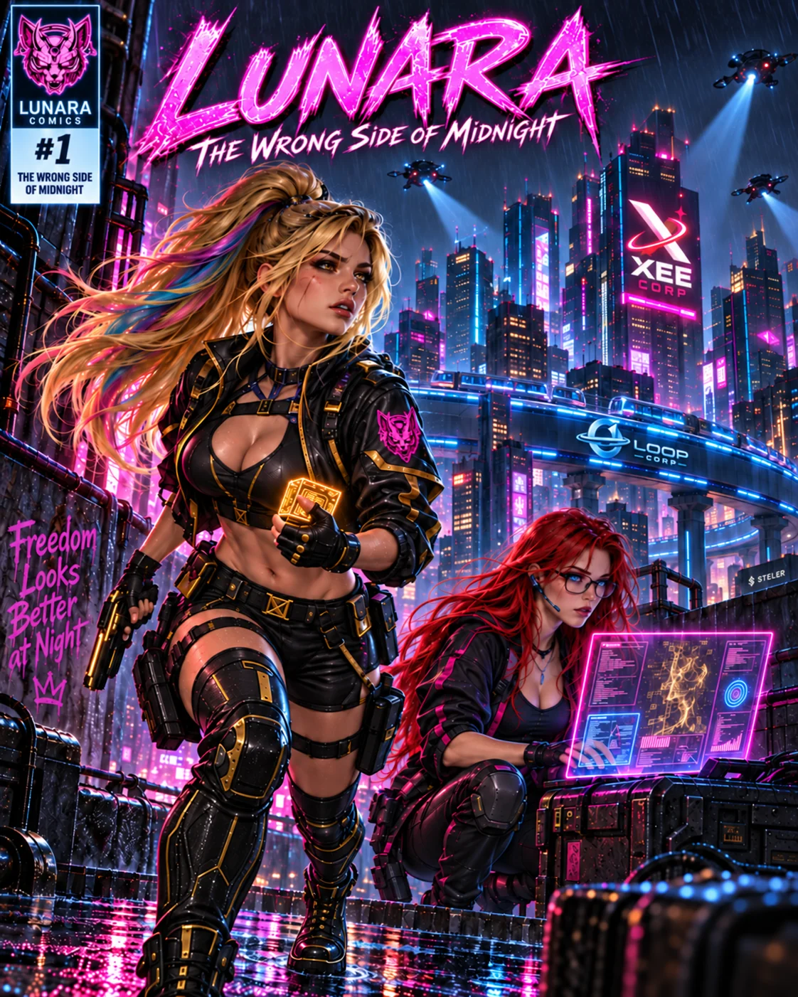 LUNARA #1, The Wrong Side of Midnight: the cover