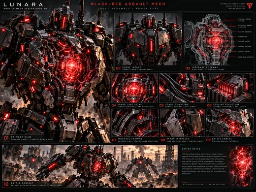 The heavy mech: Power core · teardown