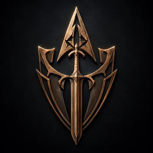 The mark on the armory door: A sword, inside an arrowhead
