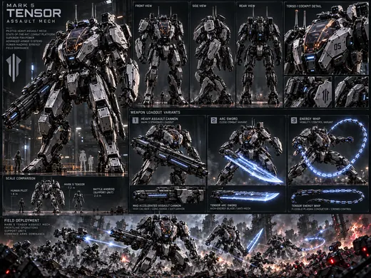 Mark 5 Tensor: Assault mech · 04 and 05